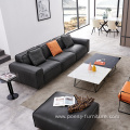 Italian minimalist living room 7 seater leather sofas